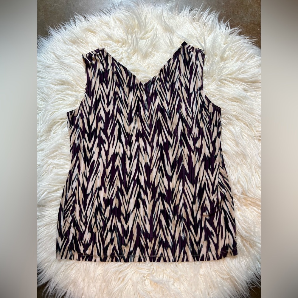 Chicos sleeveless top, Purple/beige size 3 (16-18)